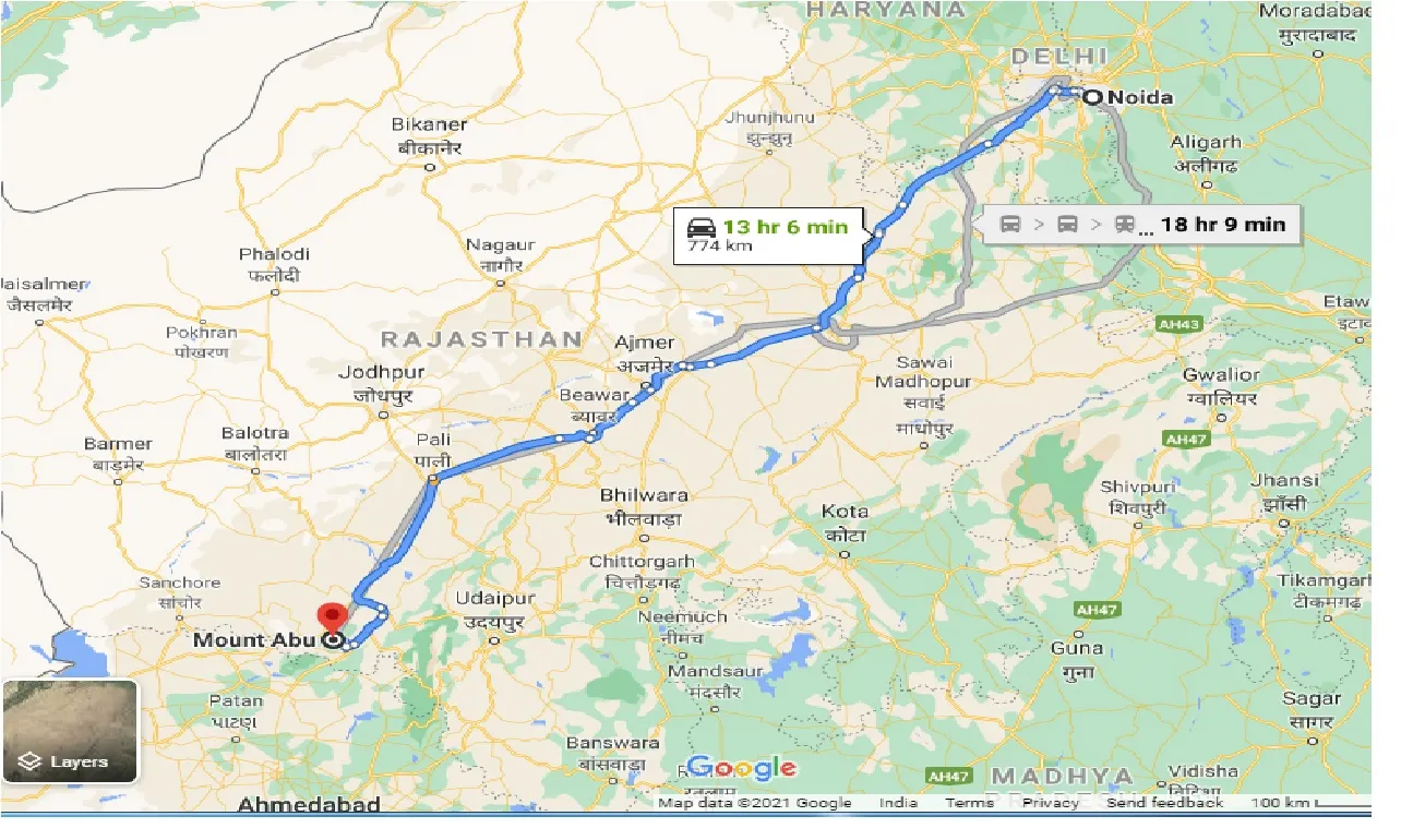 noida-to-mount-abu-one-way