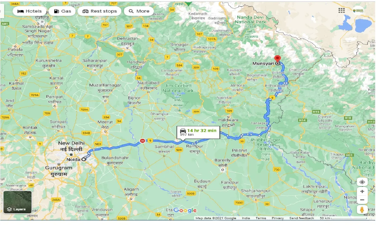 noida-to-munsyari-round-trip