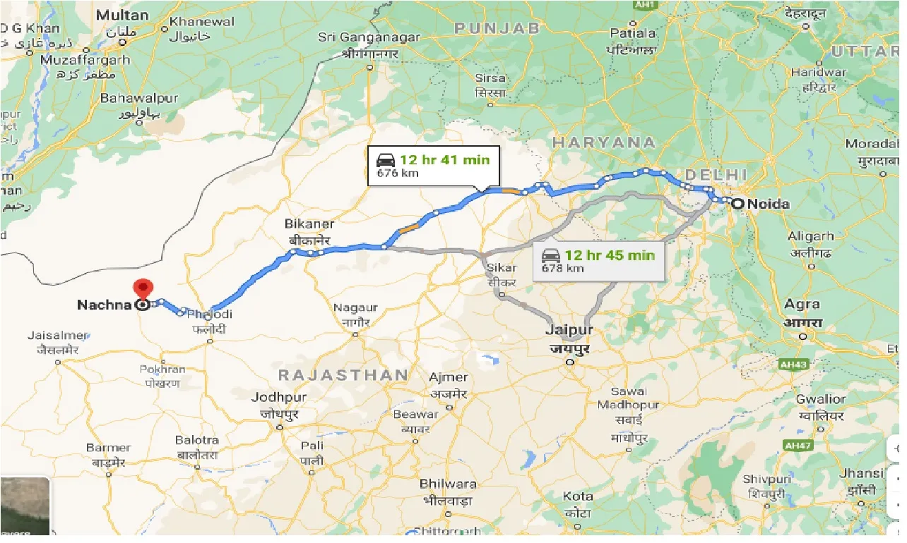 noida-to-nachna-one-way