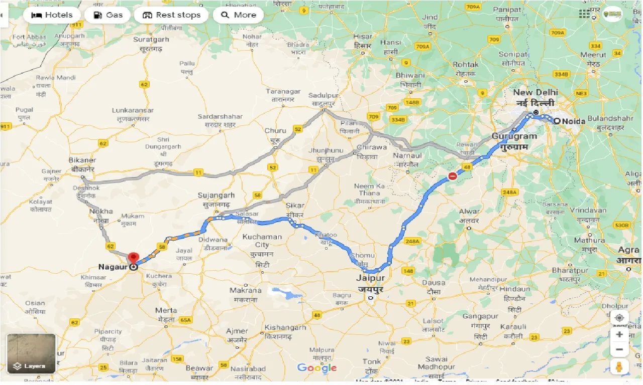 noida-to-nagaur-one-way
