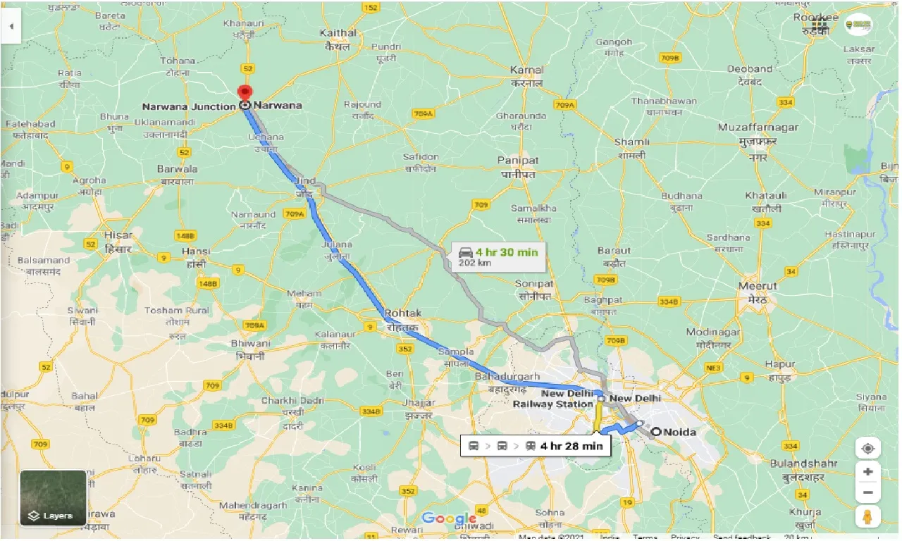 noida-to-narwana-round-trip