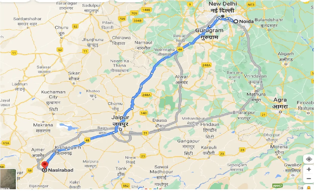 noida-to-nasirabad-taxi