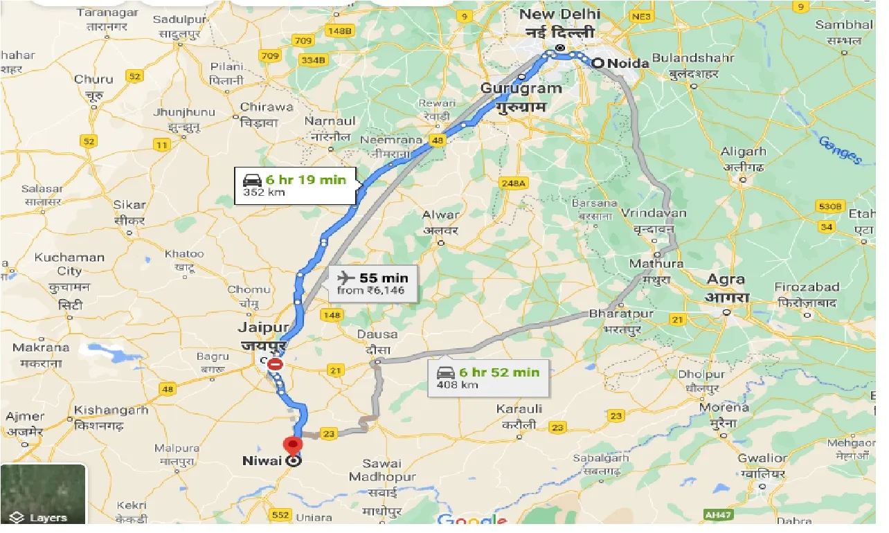 noida-to-niwai-one-way