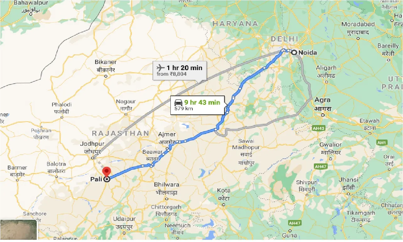 noida-to-pali-one-way