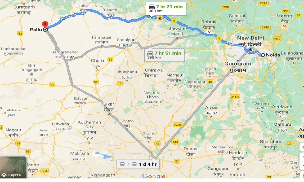 noida-to-pallu-one-way