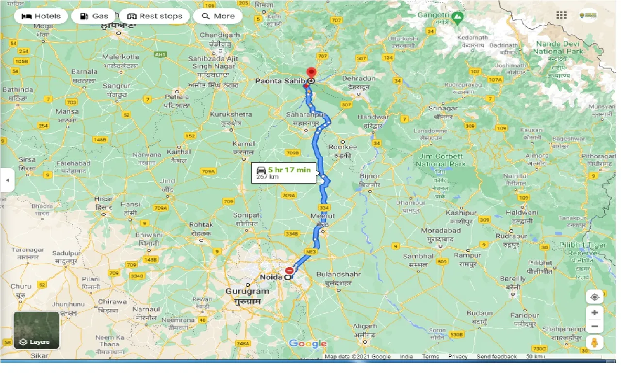 noida-to-paonta-sahib-round-trip