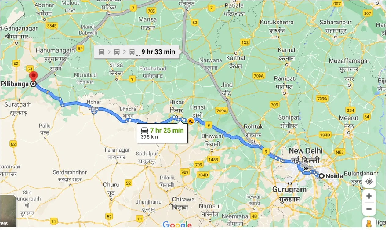 noida-to-pilibanga-one-way