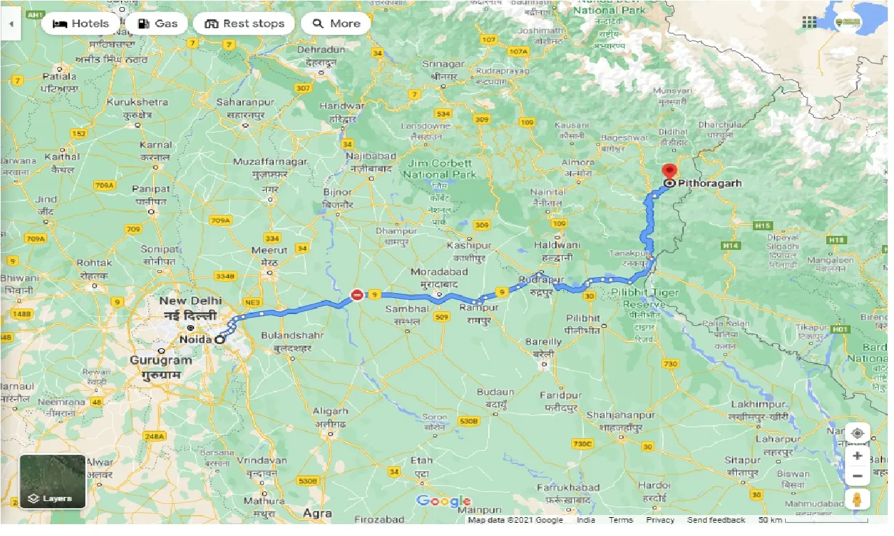 noida-to-pithoragarh-round-trip