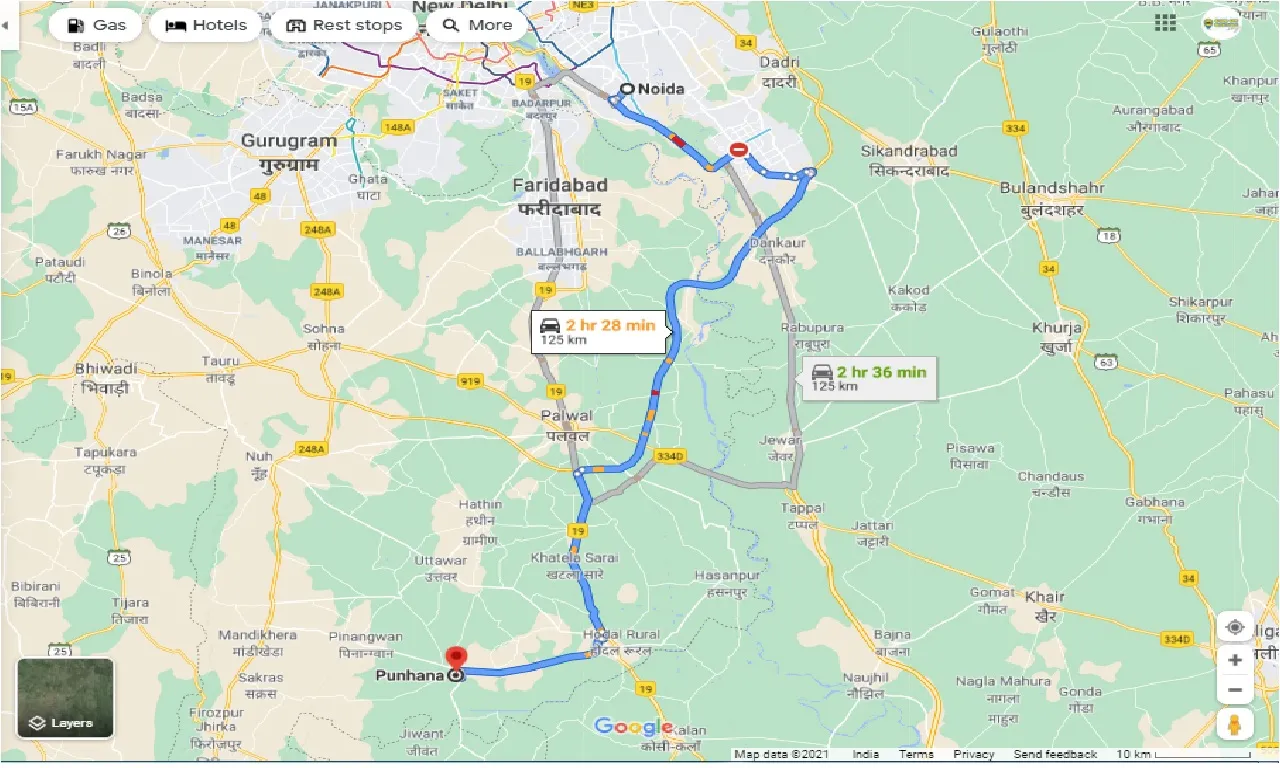 noida-to-punhana-round-trip