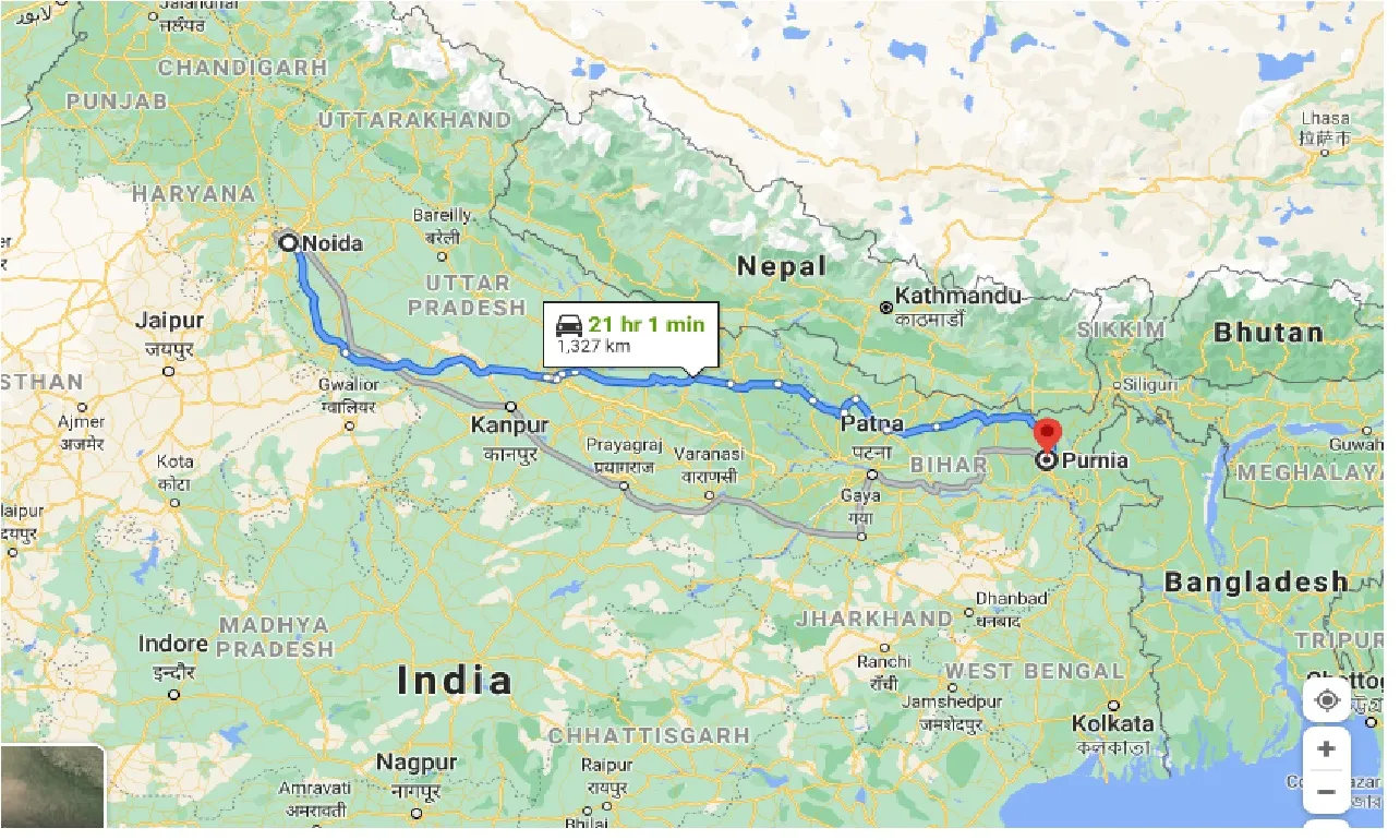 noida-to-purnia-one-way