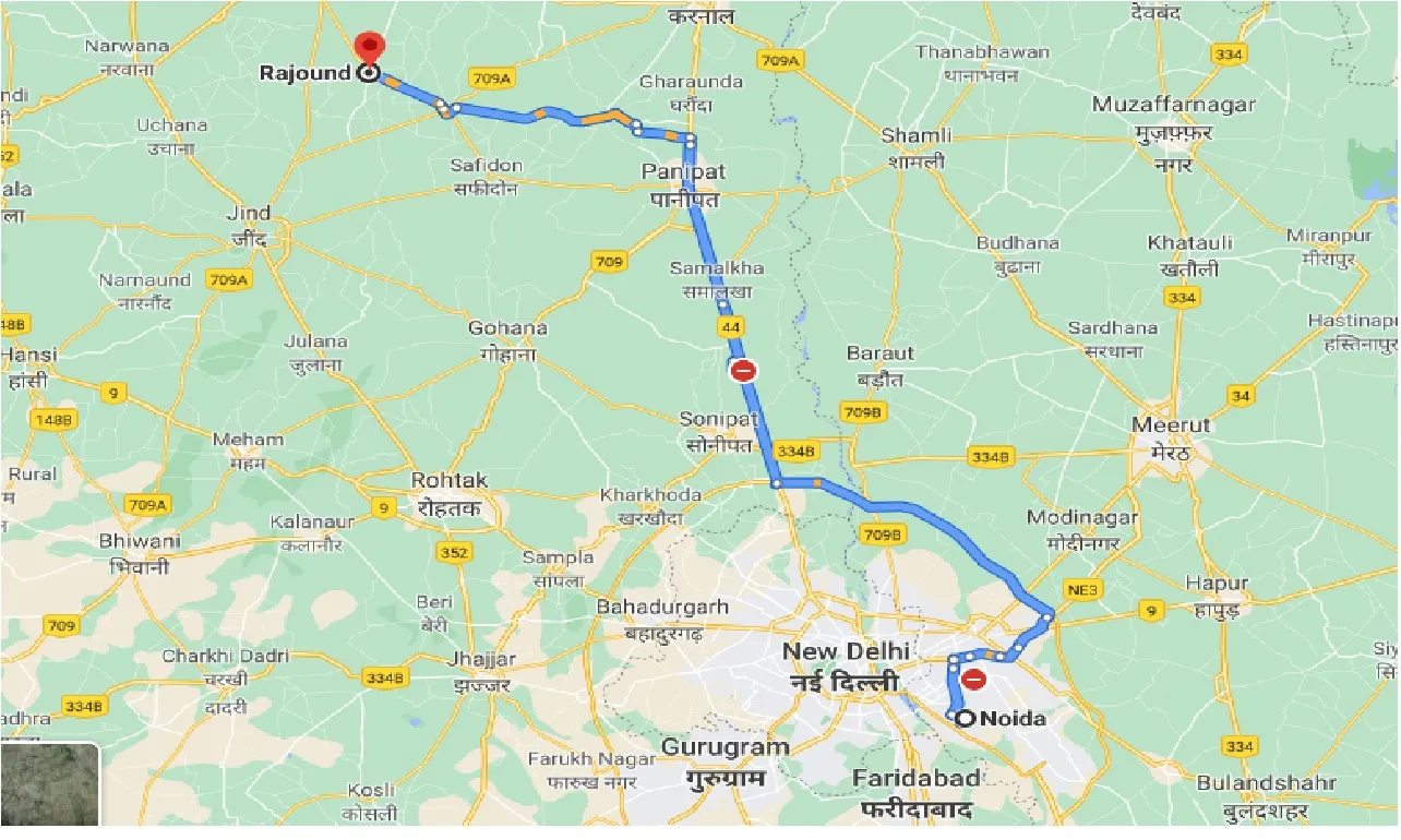 noida-to-rajound-one-way