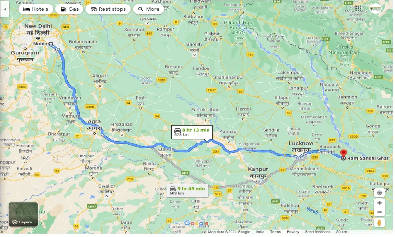 noida-to-ram-sanehi-ghat-one-way