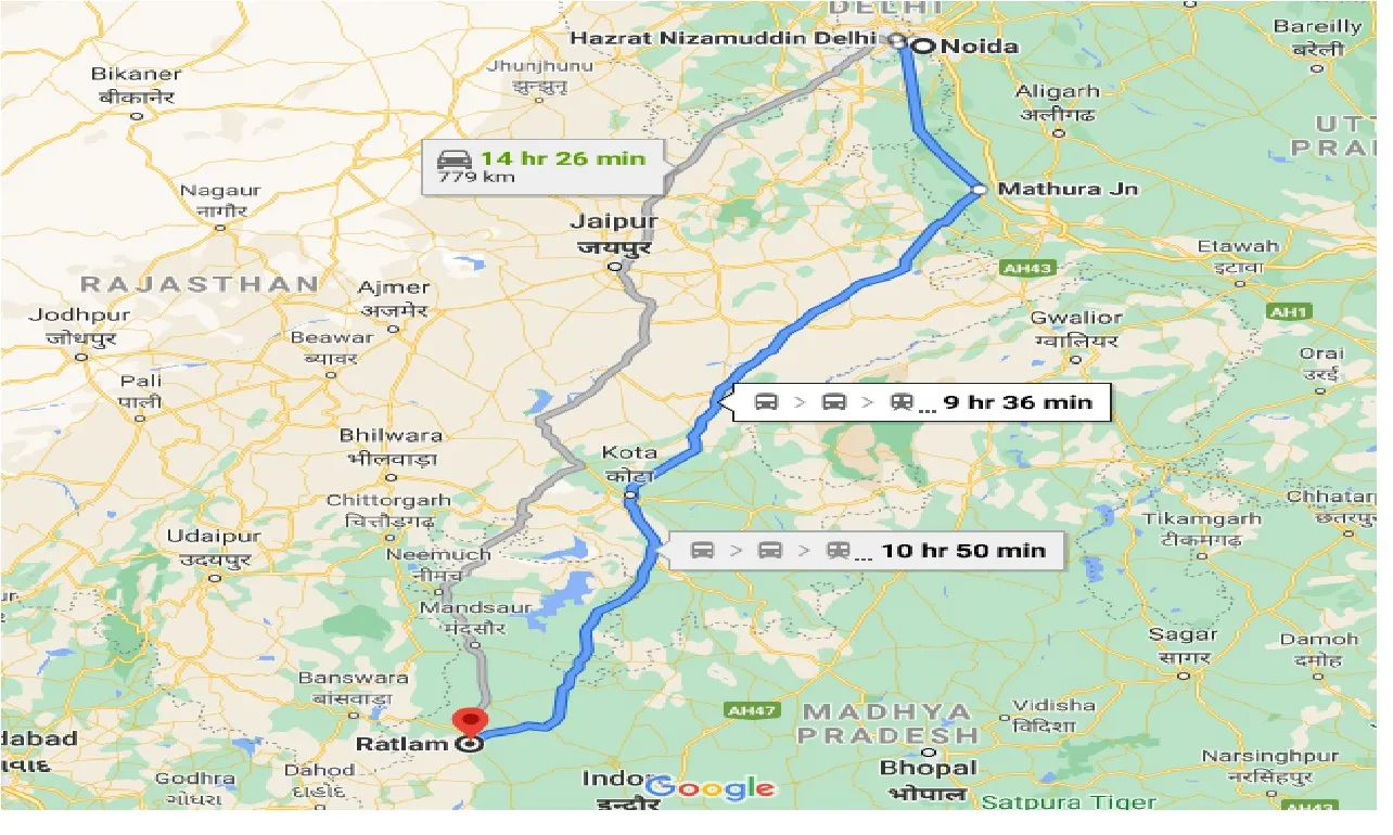 noida-to-ratlam-taxi