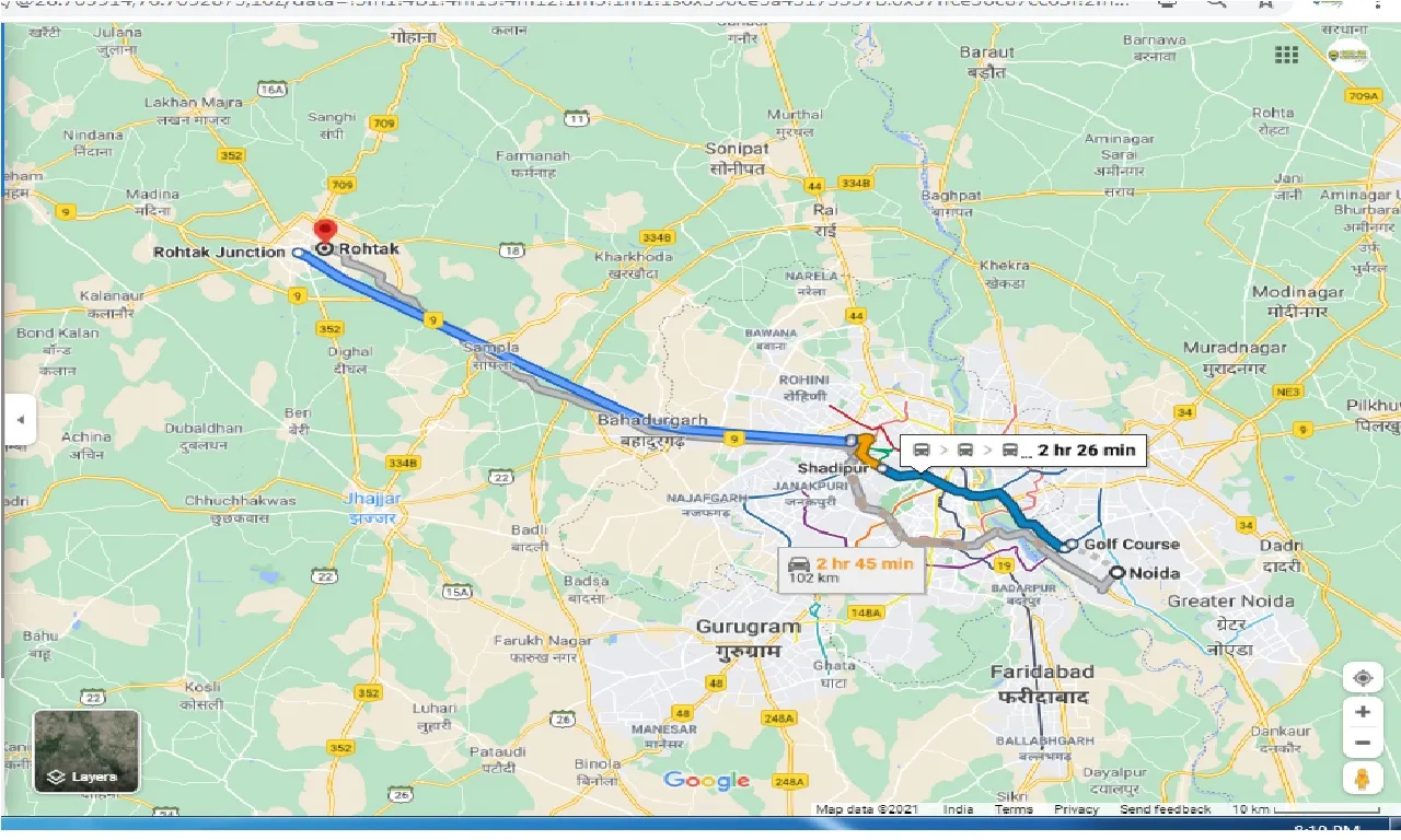 noida-to-rohtak-round-trip