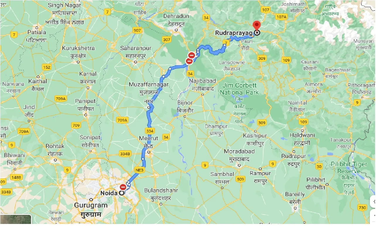 noida-to-rudraprayag-one-way