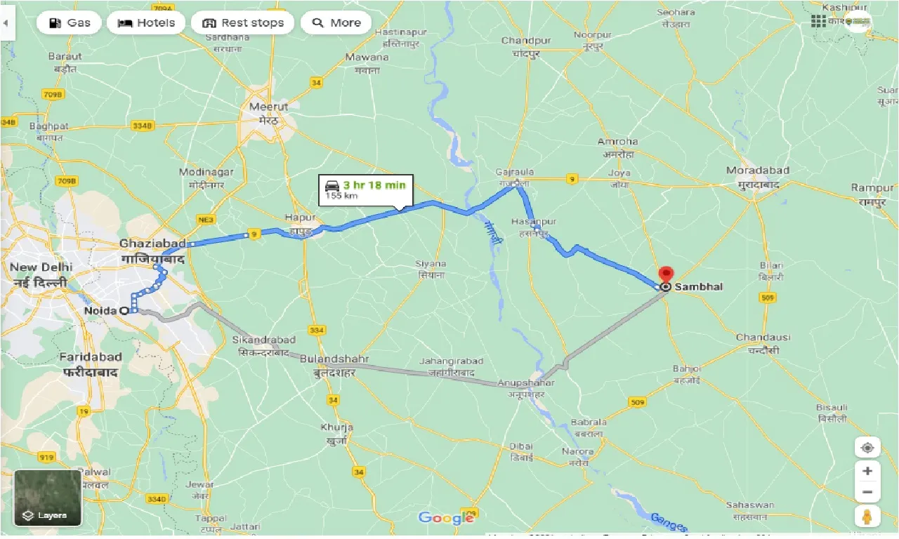 noida-to-sambhal-one-way