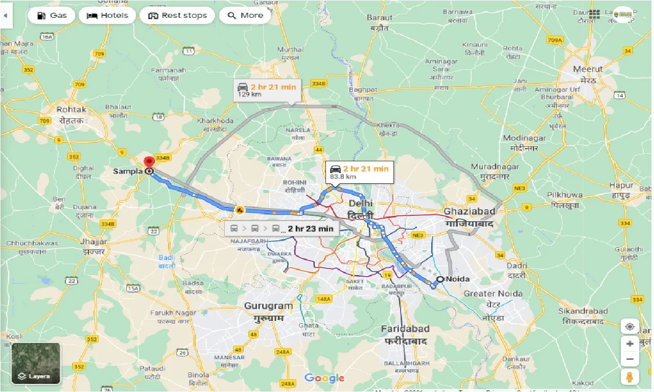 noida-to-sampla-one-way