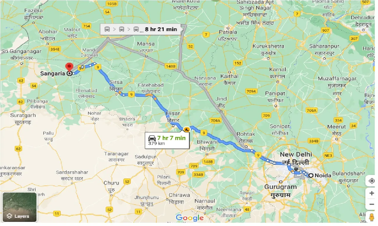 noida-to-sangaria-one-way