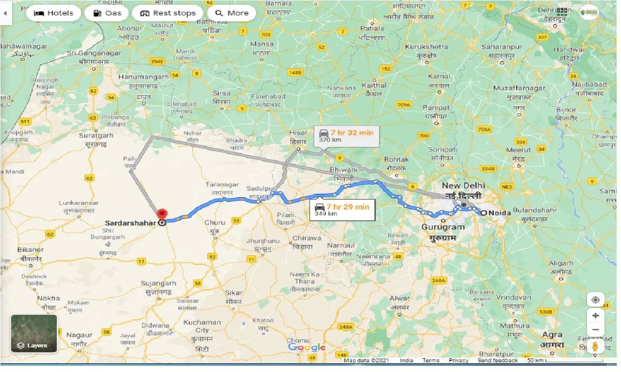 noida-to-sardarshahr-round-trip