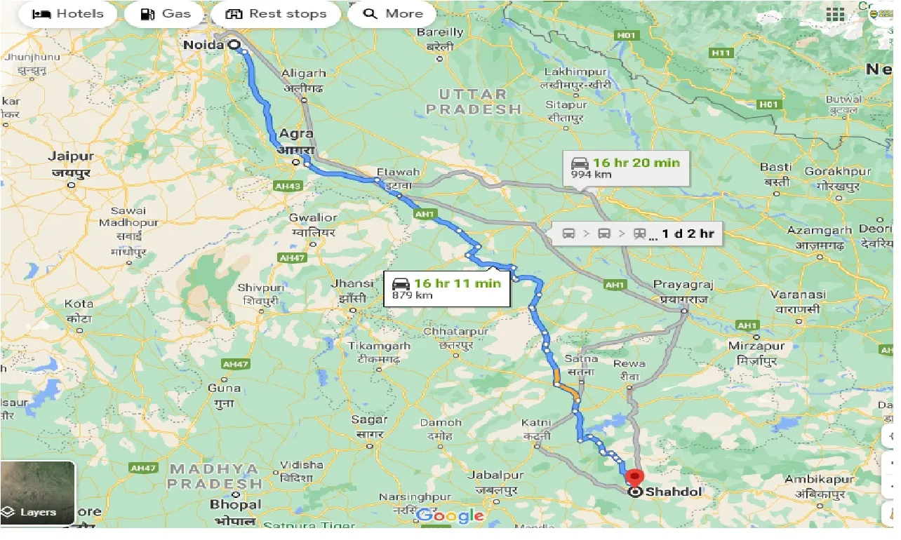 noida-to-shahdol-one-way