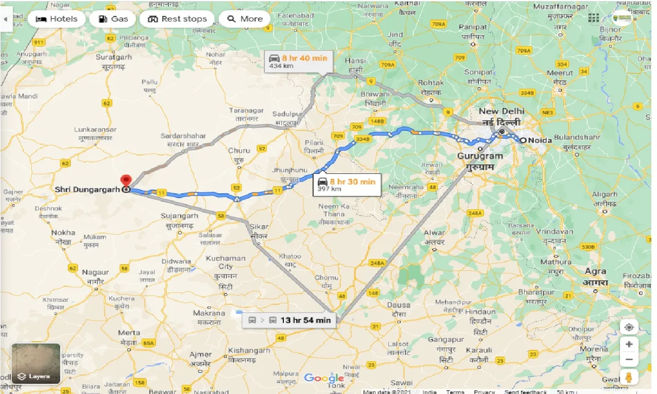noida-to-shri-dungargarh-round-trip