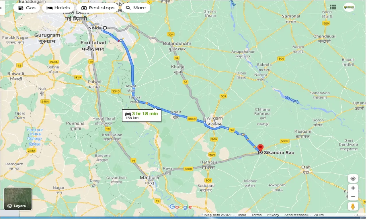 noida-to-sikandra-rao-round-trip