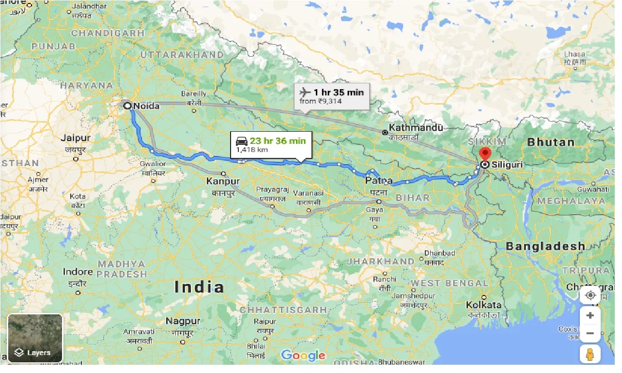 noida-to-siliguri-one-way