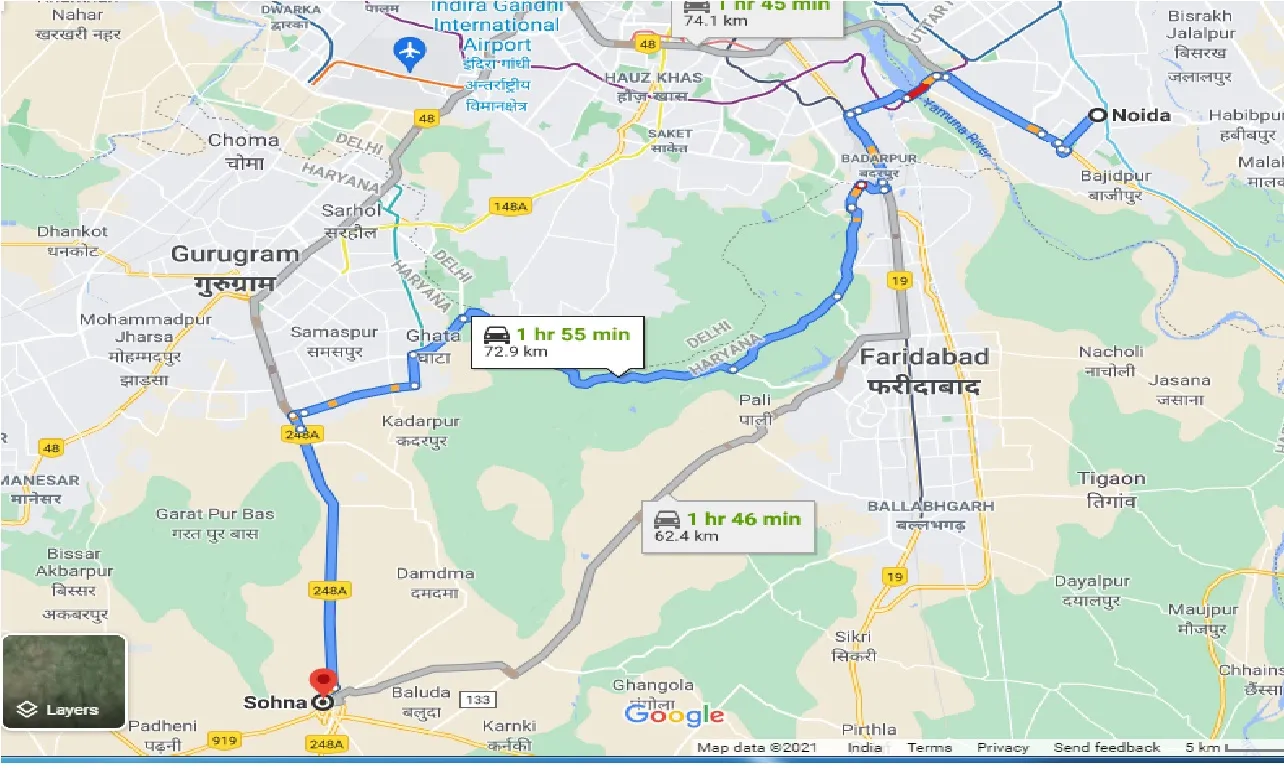 noida-to-sohna-taxi