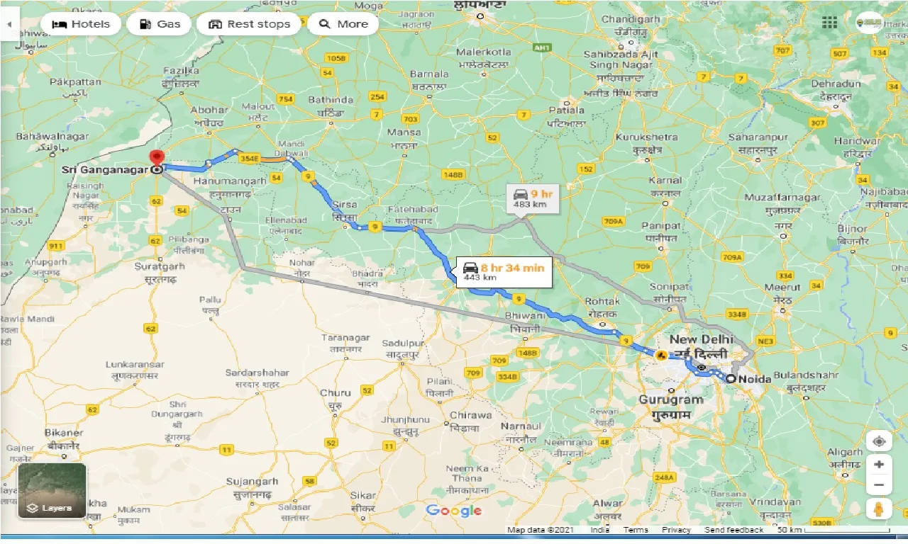 noida-to-sri-ganganagar-one-way