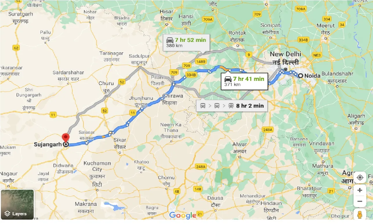 noida-to-sujangarh-one-way