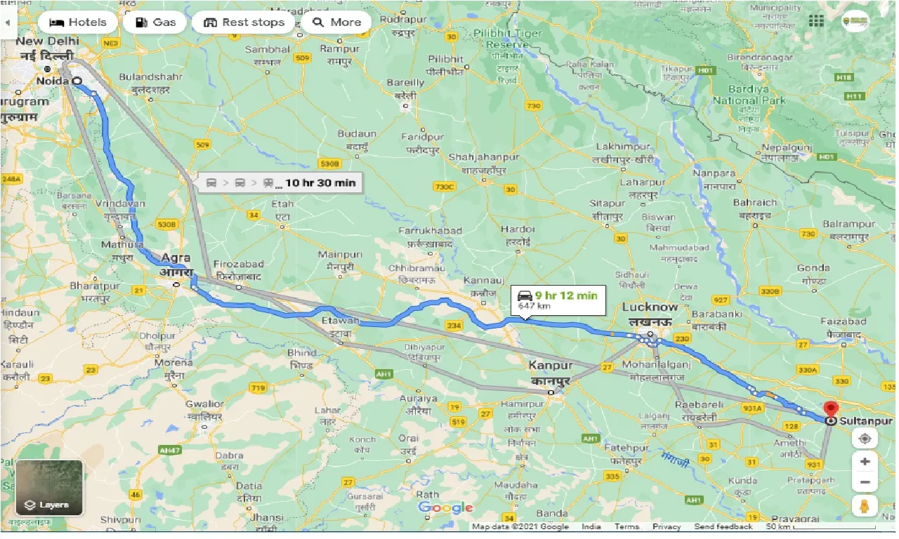 noida-to-sultanpur-round-trip