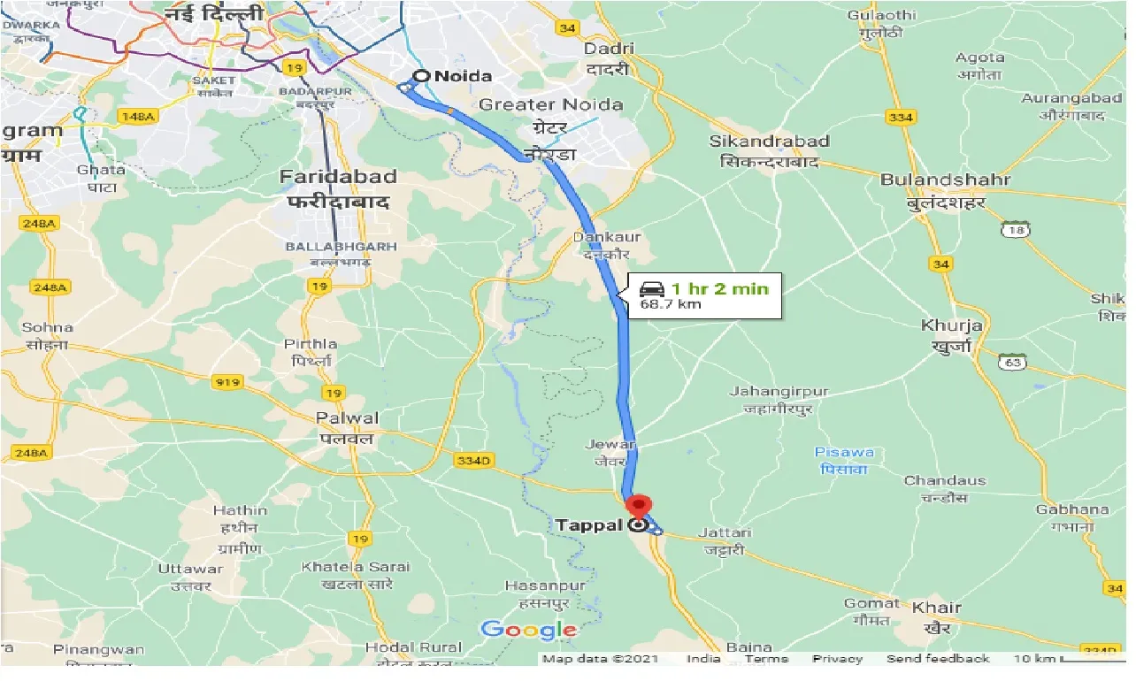 noida-to-tappal-one-way