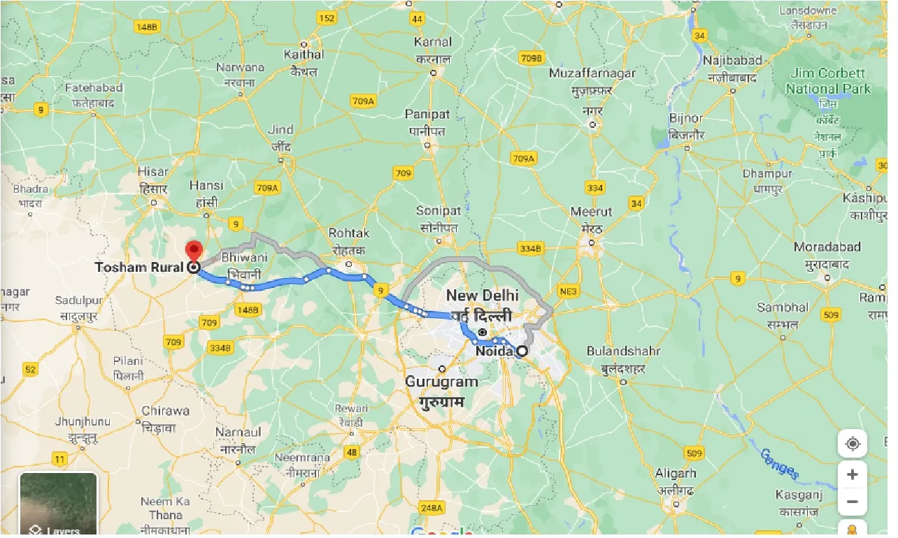 noida-to-tosham-rural-taxi