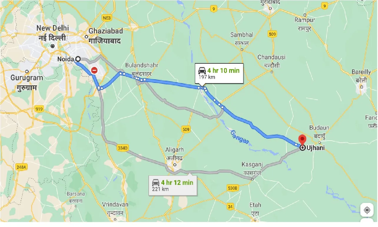 noida-to-ujhani-one-way