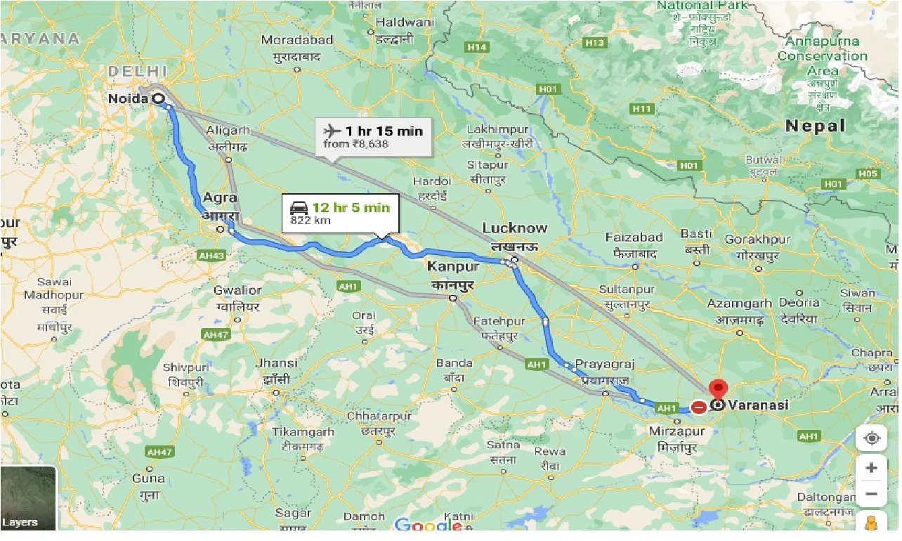 noida-to-varanasi-one-way