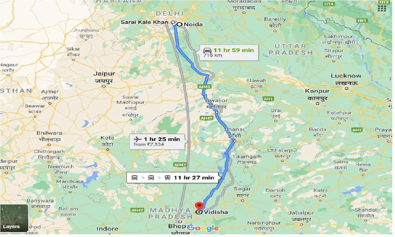 noida-to-vidisha-one-way