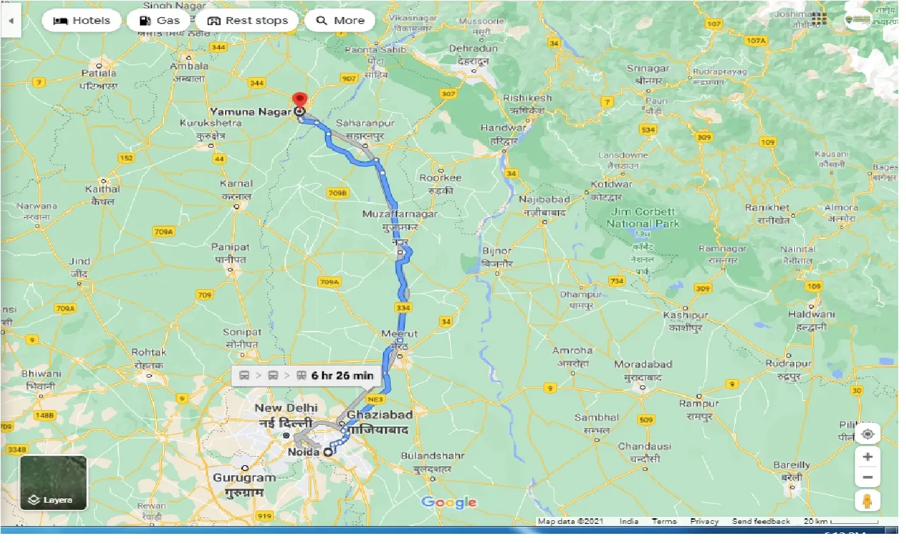 noida-to-yamuna-nagar-one-way