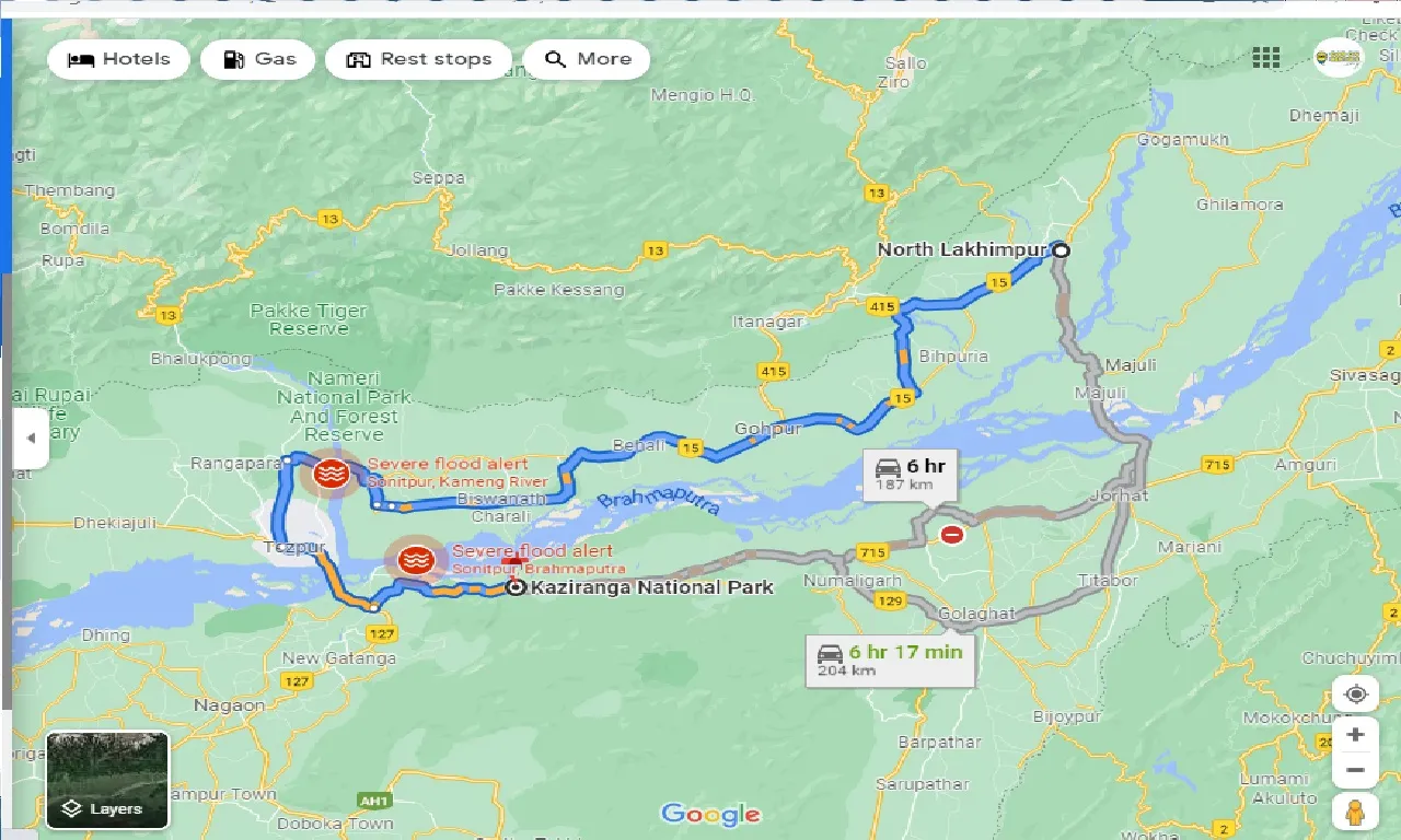 north-lakhimpur-to-kaziranga-national-park-one-way