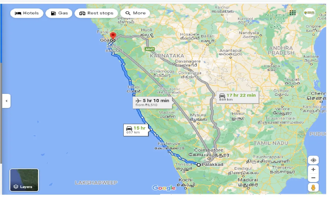 palakkad-to-goa-one-way