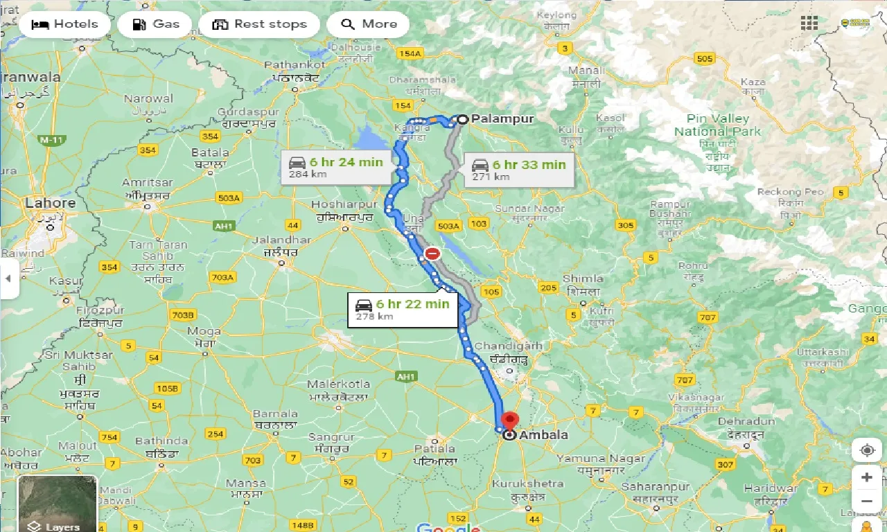 palampur-to-ambala-taxi