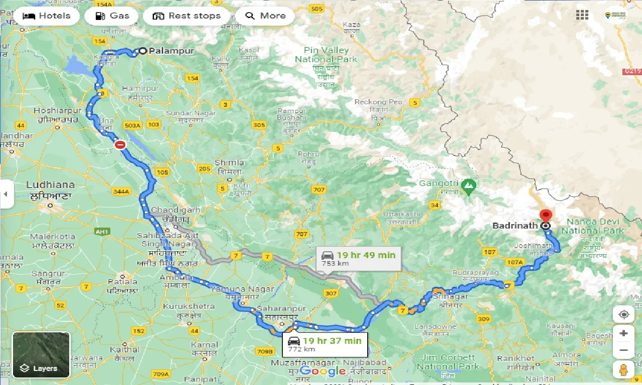 palampur-to-badrinath-taxi