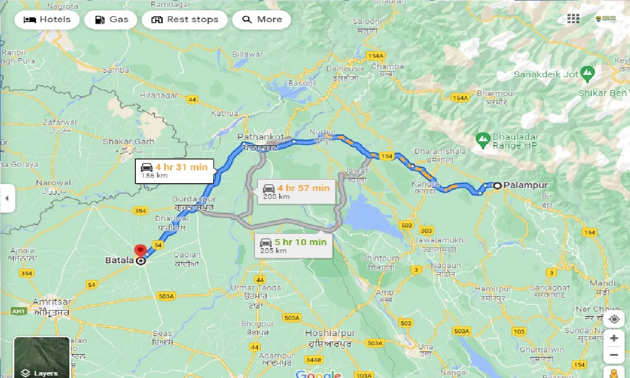 palampur-to-batala-taxi