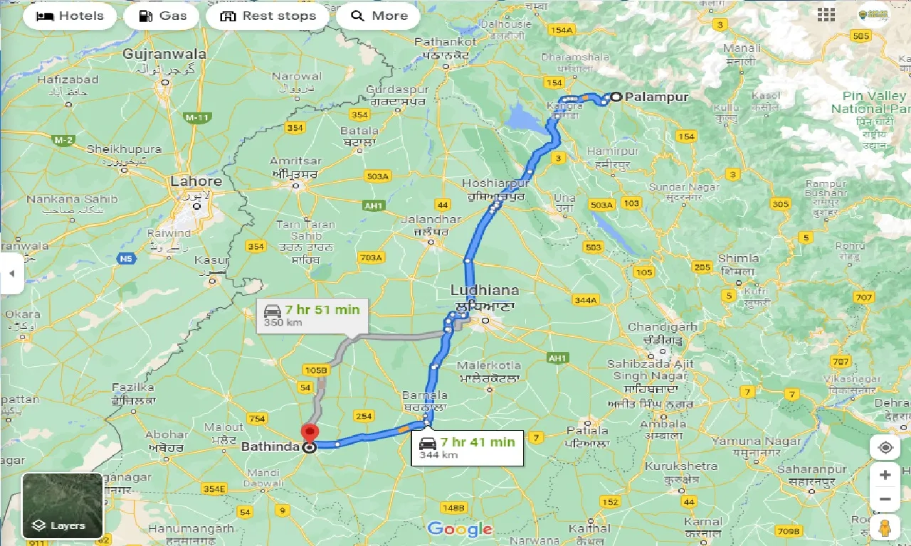 palampur-to-bathinda-taxi