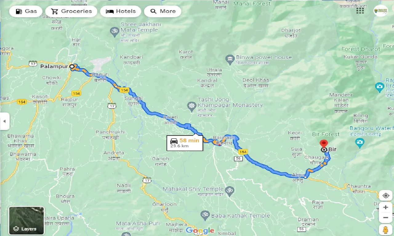 palampur-to-bir-one-way