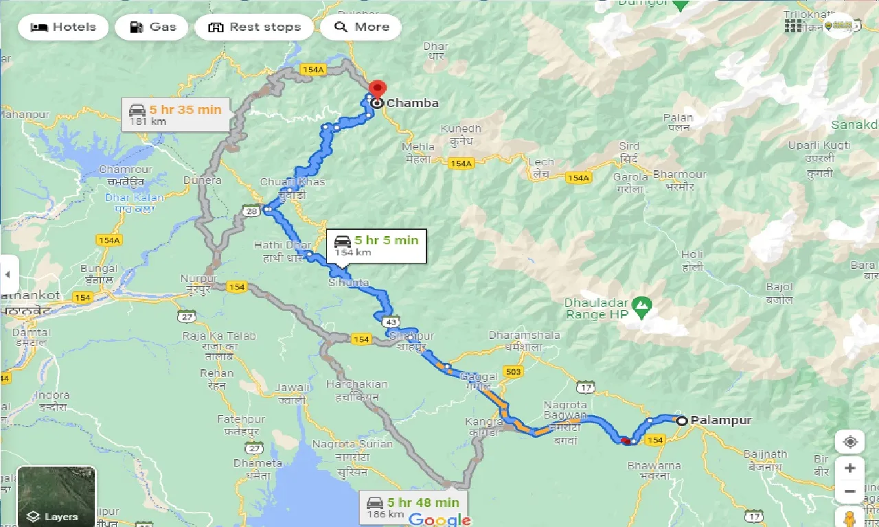 palampur-to-chamba-hp-one-way