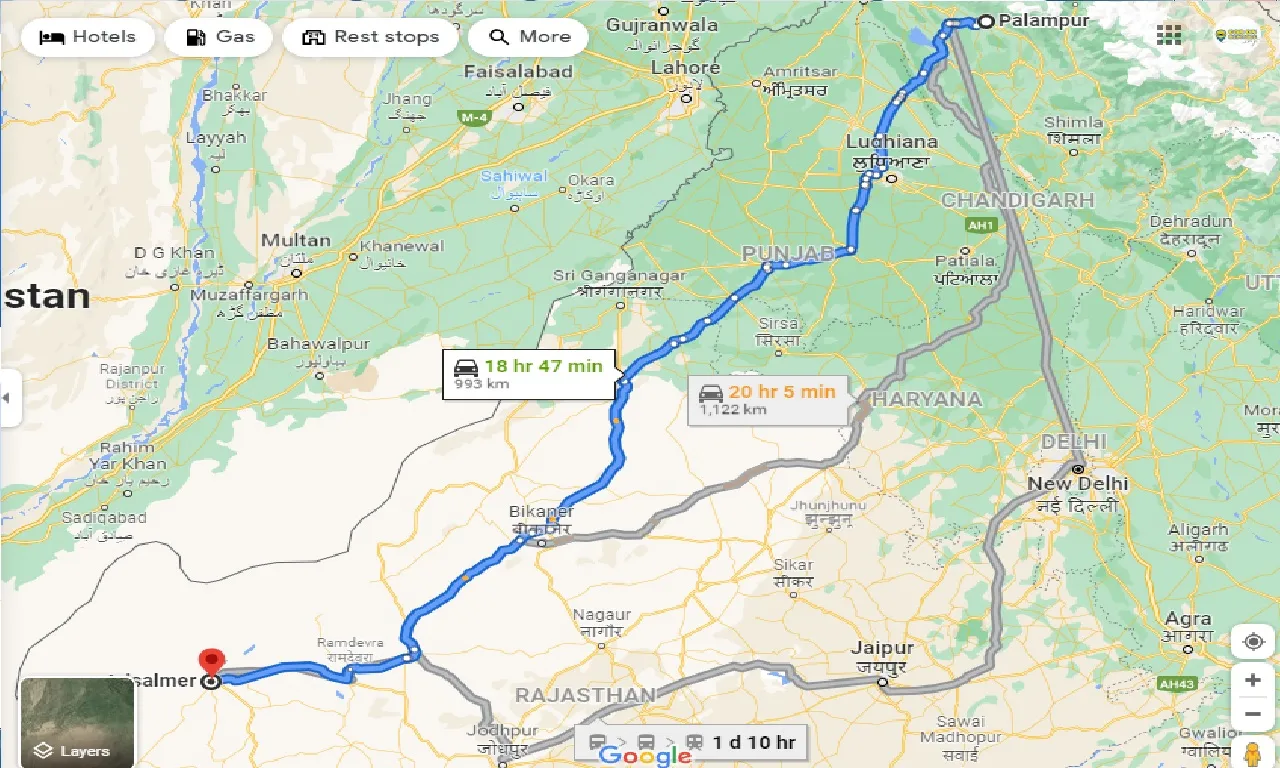 palampur-to-jaisalmer-one-way