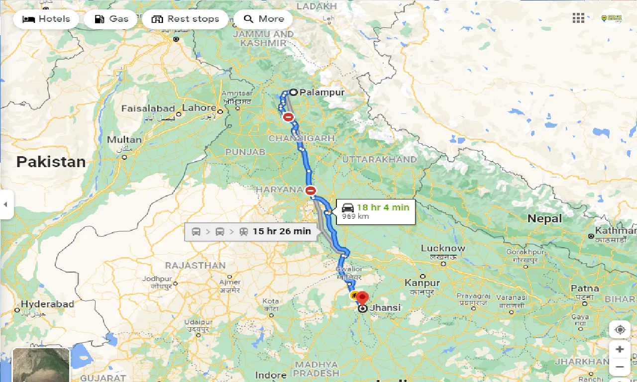 palampur-to-jhansi-one-way