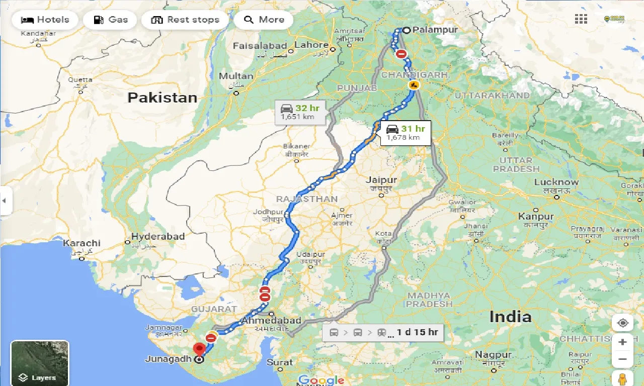 palampur-to-junagadh-one-way