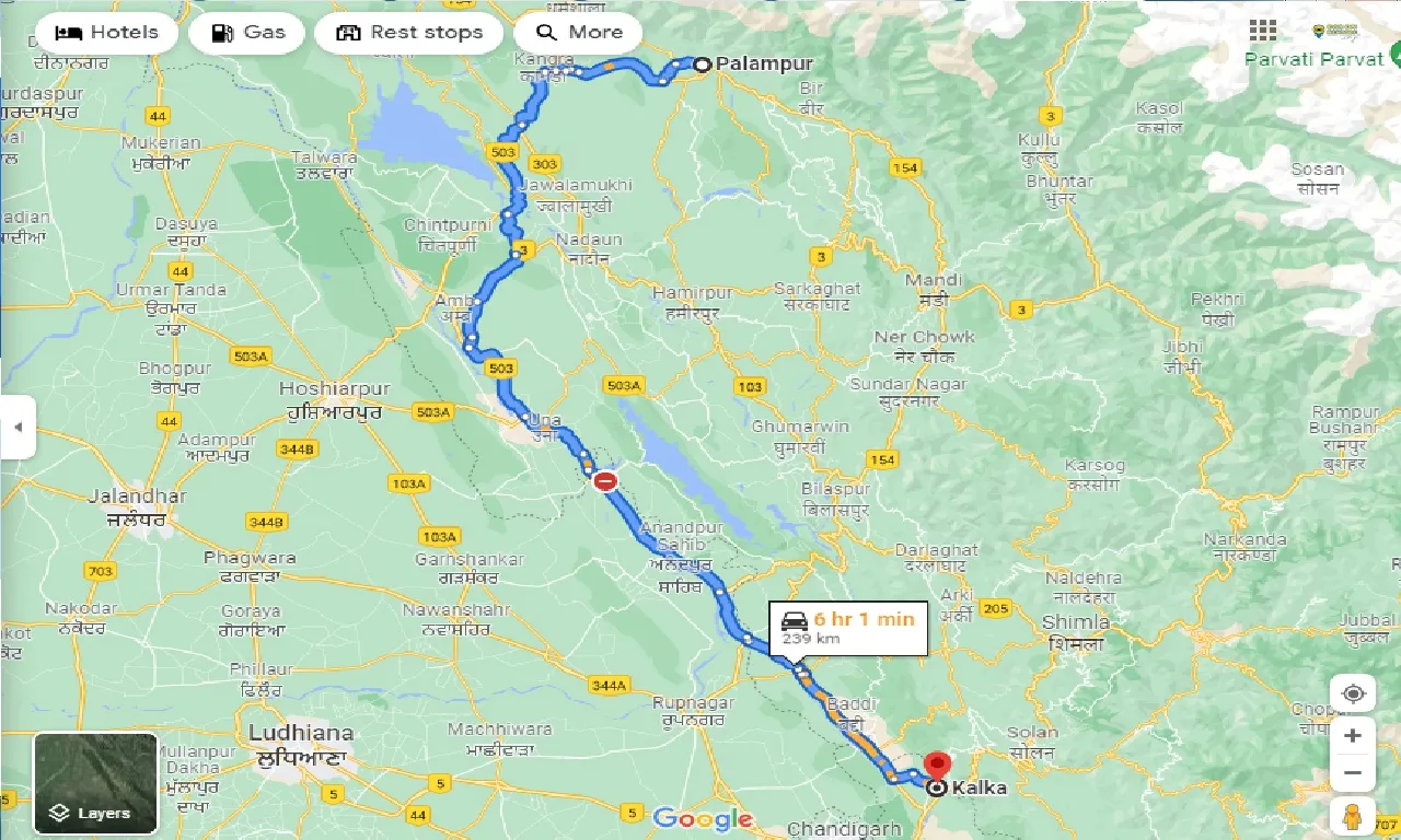 palampur-to-kalka-taxi