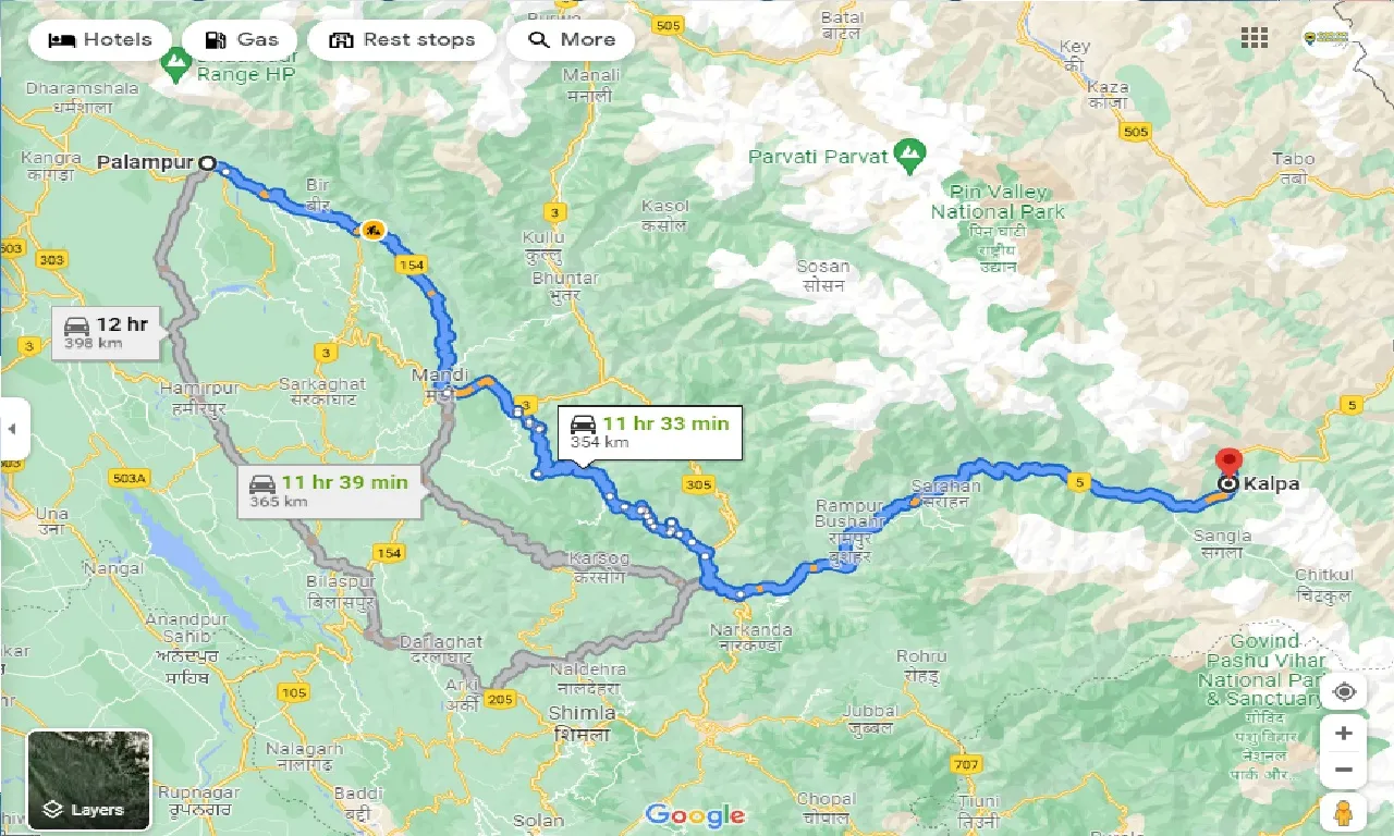 palampur-to-kalpa-one-way